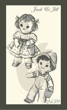 Reproduction Vintage Jack & Jill Dolls & Clothes Sewing Pattern Approx 13" Tall