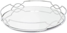 Art Deco Silver Mirrored Tray