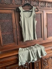 M&S day dreams - duvet days - summer pyjamas - sage green - 14 - never worn