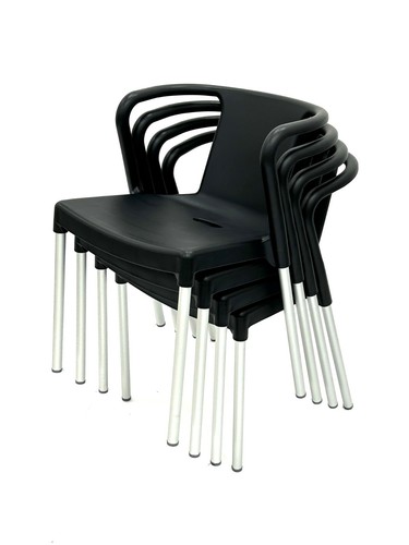 Black stacking chairs - black,