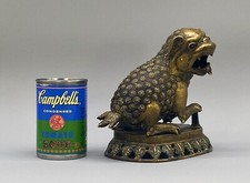 FINE 18thc QING DYNASTY CHINESE BRONZE KYLIN INCENSE BURNER DRAGON DOG OF FOO