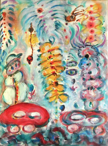 Original abstract mixed - , media