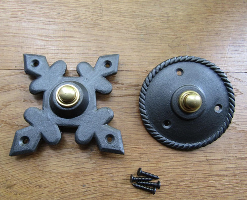 Rustic iron door bell - rustic,