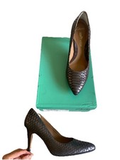 Clarks Cedar Chest Shoes Bronze Metallic Snakeskin Mid Heel Size 5D Ex/Condition