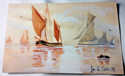Original watercolour postcard