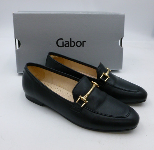 Gabor black leather - black, low