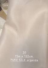 Pure Silk Ivory Organza 15m x
