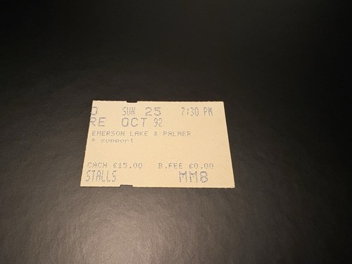 Emerson lake and palmer - palmer, ticket