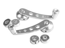 Car Van Window Winder Slotted Aluminium Racing Style with Crank Handles