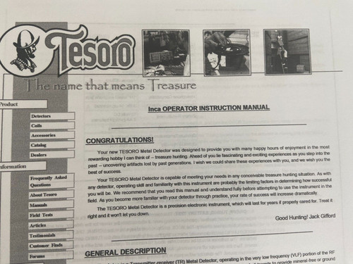 Tesoro inca metal detector - metal,