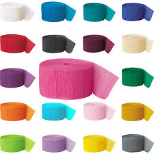 Crepe Paper Rolls 81ft - Streamer Party Decoration Bunting 24 metres -19 Colours