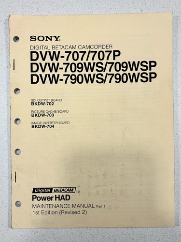 Sony dvw digital betacam - dvw,