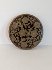 Vintage brass and black enamel