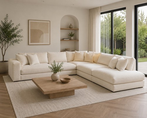 Luxury large cream - large, sofa