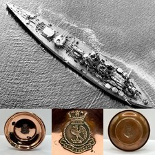Superb Copper Royal Navy HMS Rodney Pin Tray Souvenir c.1920-30’s