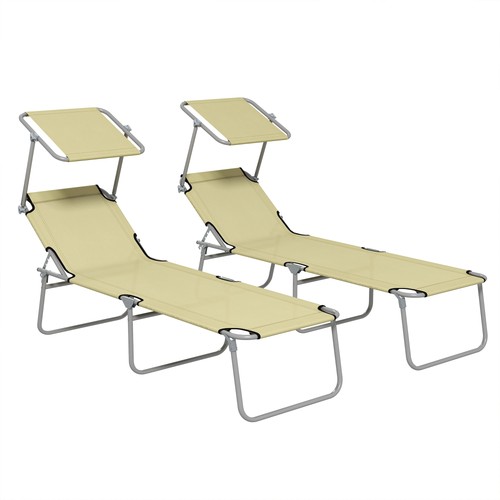 Outsunny folding sun lounger - outsunny,