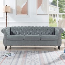 84.65" Rolled Arm Chesterfield