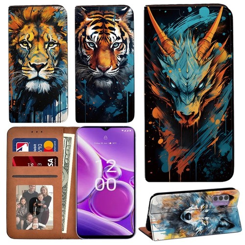 Printed leather phone - printed,