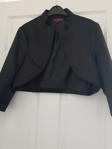 Black satin bolero jacket size - black,