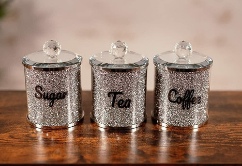Coffee tea sugar canisters - tea,
