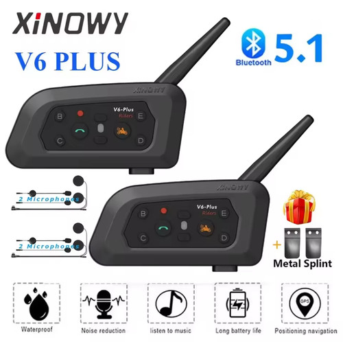 Pro motorcycle intercom - v6,