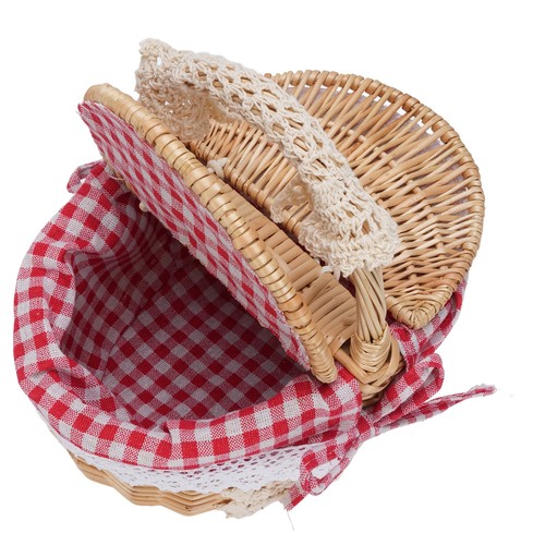 Empty picnic basket wicker - ✿,