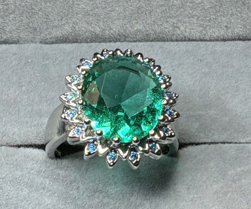 Green tourmaline ring blue - tourmaline,
