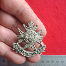 Sherwood Foresters Notts & Derby Regiment Economy Cap Badge Blade Fixing