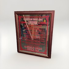 Vintage Liverpool FC YNWA ‘Listen To The Kopites’ Mirror Brown Frame 48cm x 58cm