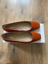 💕Stunning  LK Bennett   Phyllis  Orange  Croc Effect shoes size 6  RRP £  199💕