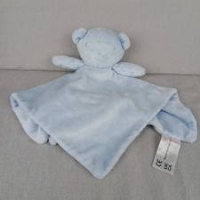 Matalan Blue Bear Comforter Soft Toy Plush Blanket Blankie Soother Dou Dou