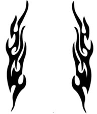 K39 S-Huge Flame Tribal Vinyl