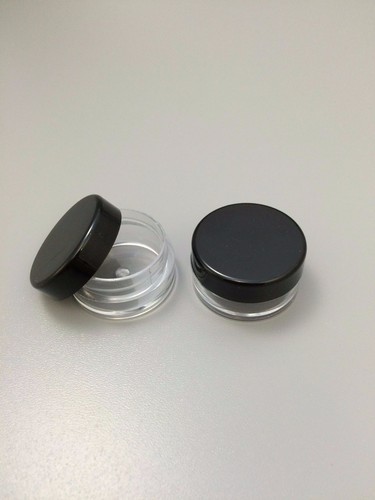 5ml empty clear jar - 5ml, black