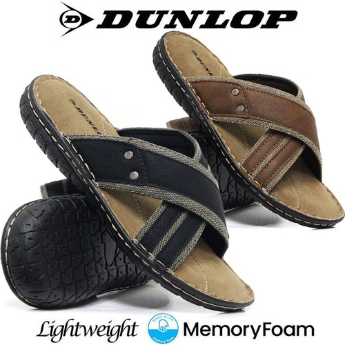 Mens memory foam - sandals, faux