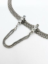 Sparkling Safety Chain Charm For Mesh Bracelet Genuine 925 Sterling Silver 💖