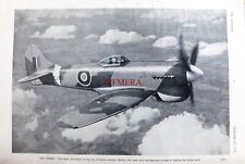 Hawker TEMPEST Fighter Airplane WW2 ADVERT Original 1944 Print 674/19