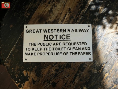Toilet notice gwr railway - "toilet,