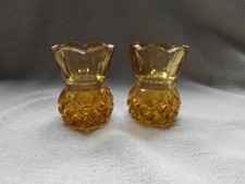 SMALL HANDBLOWN AMBER GLASS