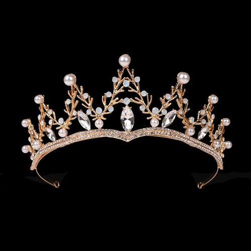 Baroque rhinestone tiara - rhinestone,