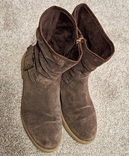 Soleflex brown suede ankle - brown,