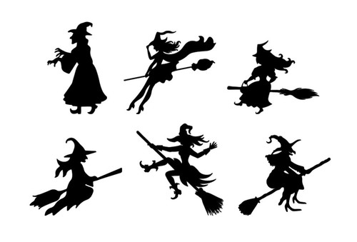 Halloween witches vinyl - x,