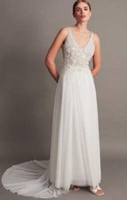 Monsoon Womens White Sequin Maxi Dress