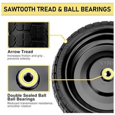 Reliable 13" Flat Free Wheels