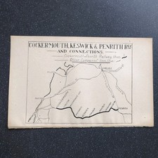 Original 1917 railway map - map, of