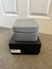 Rapport London Hyde Park Leather 2 Watch Box Grey RRP £420