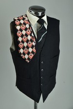 Savile Row Waistcoat. Ward & Kruger 1969 Worsted & Cecil Gee Silk Tie. ZMZ