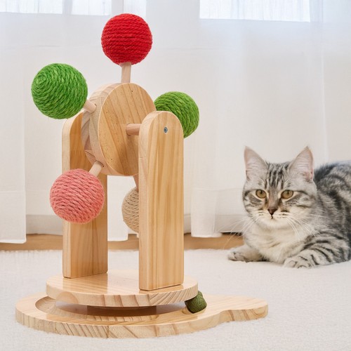 Wooden cat scratcher activity - wooden,
