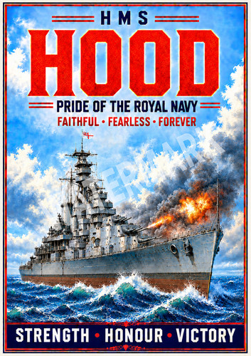 Hms hood royal - navy, battleship