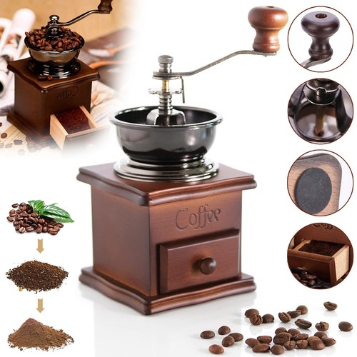 Wood manual coffee grinder - coffee,