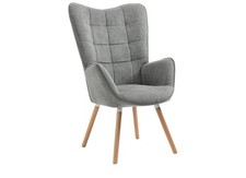 FURNISH 1 Grey Fabric Armchair
